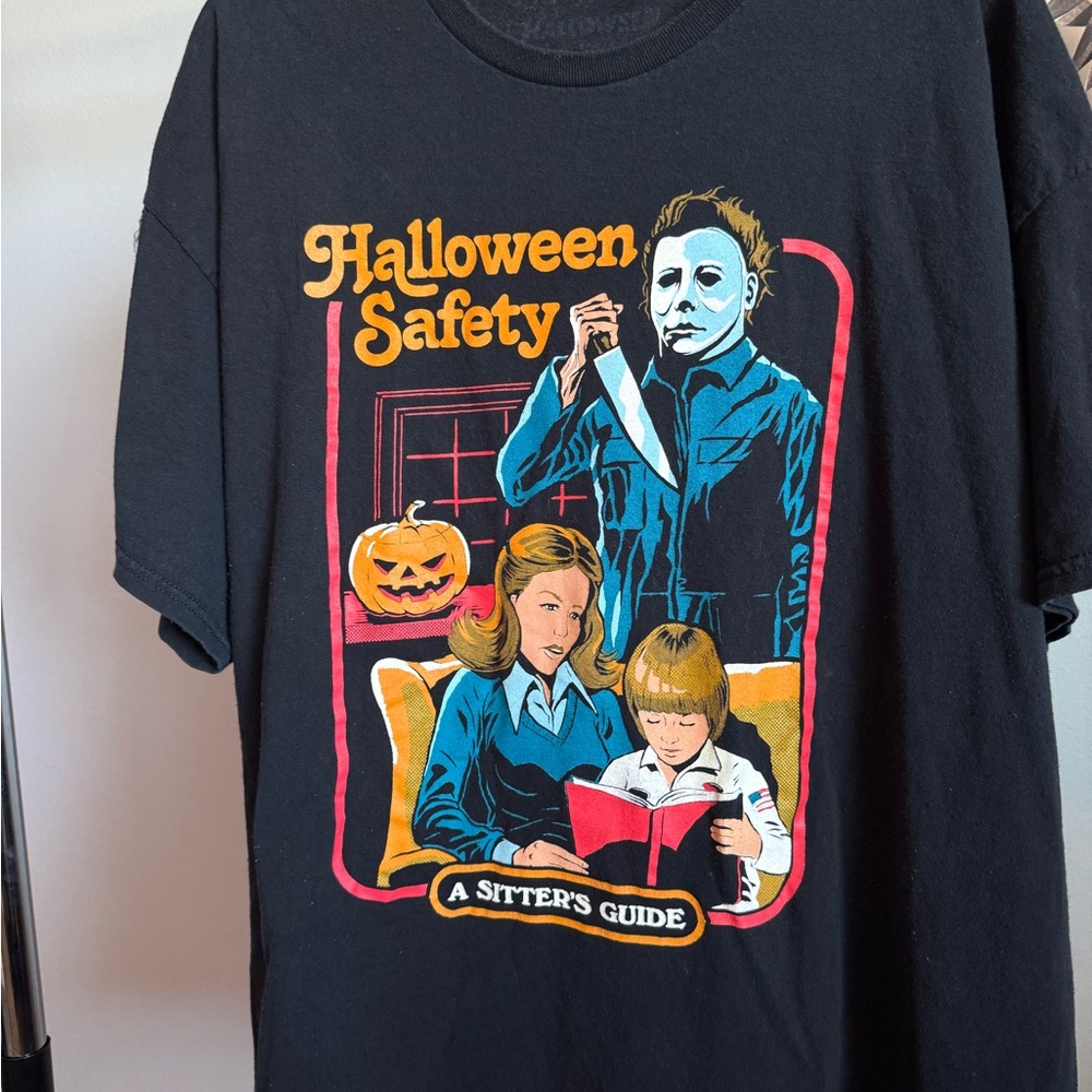 Cheeky Halloween Safety T-Shirt - Black
